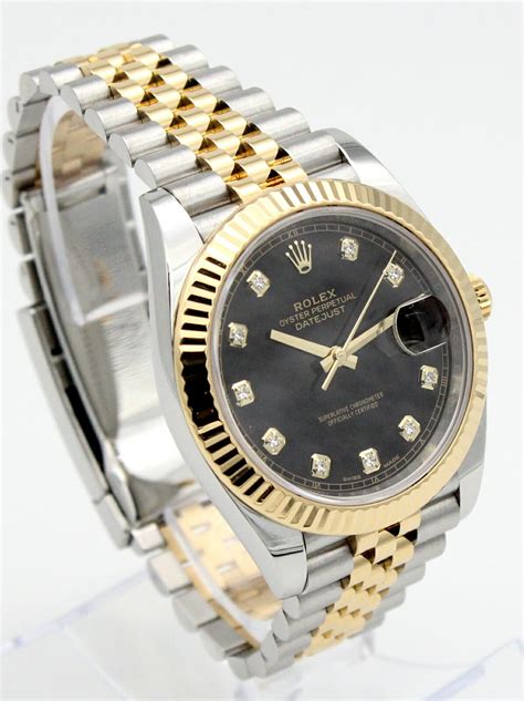 black face two tone rolex|Rolex Datejust 41 126333 .